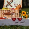 Wicker Picnic Basket for 2, Handmade Willow Hamper Basket Sets