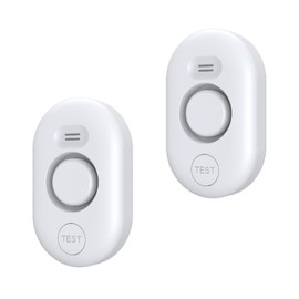 METAK Water Leak Detector Sensor Alarm: Home Water Flooding Monitor Smart Sink Overflow Monitoring Adjustable Wet Moisture Alert Pipe Leakage Drip Detection Warning for Basement Floor (2 Sensor)