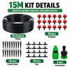 Drip Irrigation Kit for Garden & Greenhouse – 10M–30M Micro