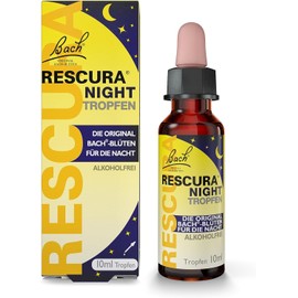 Original Bach Rescura Night Drops Alcohol-Free: (Formerly Rescue) Bach Flower Mix + White Chestnut, 10 ml