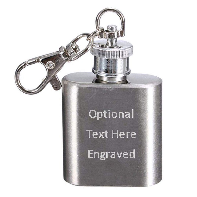 Watkin Family Crest Surname Coat of Arms 1oz Hip Flask