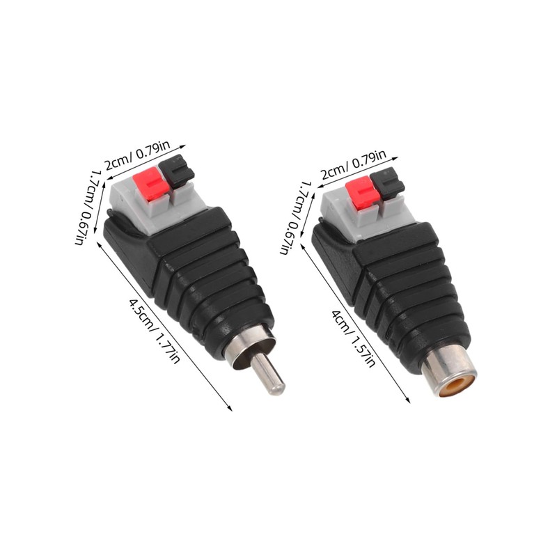 Gatuida 6pcs RCA Male Connector to Av Screw Terminal Adapter