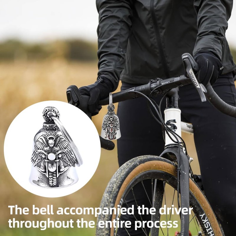 BKEPDY Guardian Bell Moto Design Angel Materiale Metallico Campanella Moto