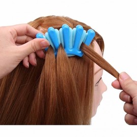 Braiding Tool Sponge Twist DIY Updo Hair Bun Maker Pin Blue BL08818 100ea