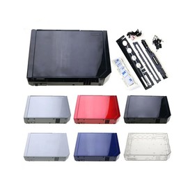 Full Housing Case Cover Shell with Buttons Replacement for Wii Console (Clear Red)