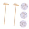 SAFIGLE 2pcs Mini Rake for Zen Garden Decoration Meditation Accessories