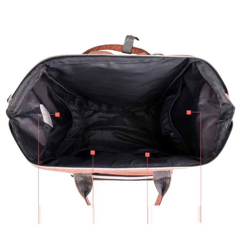 Alipher Diaper Backpack Large Diaper Bag Portable Nappy Bag Travel