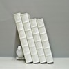 Decorative Books with White Faux Leather,Decorative Book Box for Home