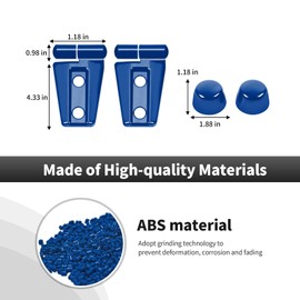 CheroCar Car Engine Hood Hinge Cover+Rubber Headwear Cover Trim Fit for 2007-2018 Jeep Wrangler JK JKU 2/4 Door Sport Rubicon Sahara X Exterior Accessories,Blue