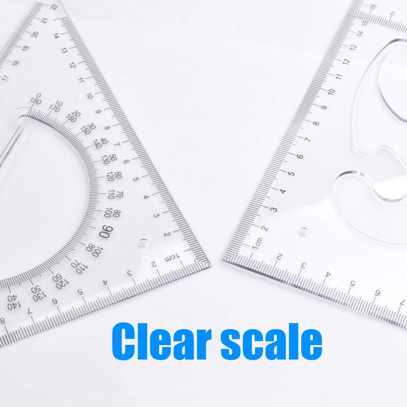 BronaGrand Large Triangle Ruler Square Set, 30/60 and 45/90 Degrees,