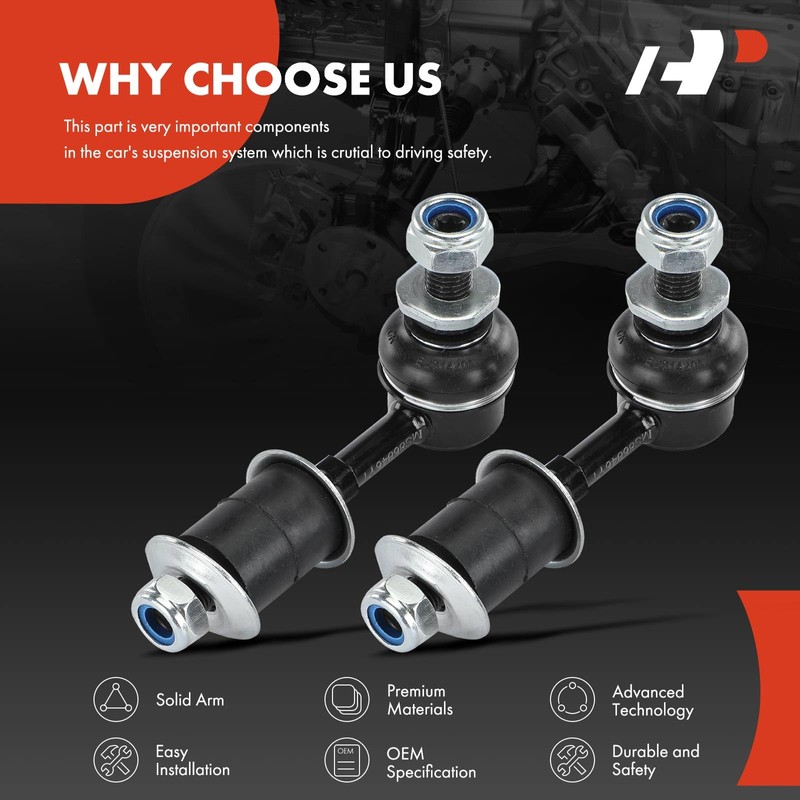 A-Premium 2 x Front Sway Bar Links Stabilizer Bar Links,