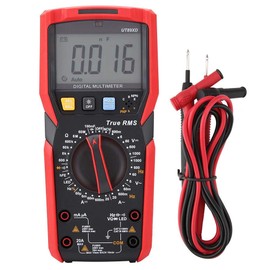 Digital Multimeter NVC Measurement Voltage Tester Current Sensor Multi Tester Meter with Temperance Testing Red and grey(UT89XD)