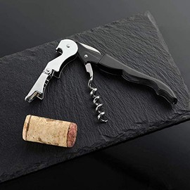 U Chef Sacacorchos de Acero Inoxidable. Destapador/Destapa Corchos Multifuncional de Acero Inoxidable Color Negro. Perfecto para Abrir Botellas de Vino y Destapar Cervezas y Refrescos (1)