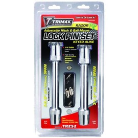 Trimax TRZ52 Razor RP Keyed-Alike Lock Set, 1/2” Pin X 3-5/8” Span, 5/8” Pin X 3-1/2” Span