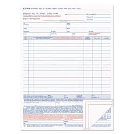 TOP3846 - Copy Paper Color : White - Tops Snap-Off Bill of Lading - Pack of 50
