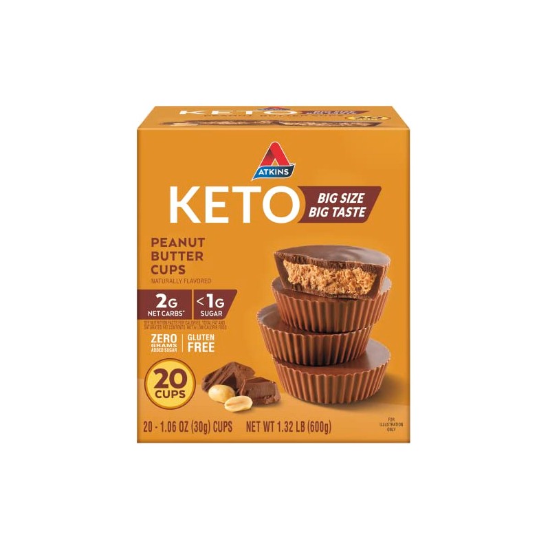 Atkins Keto Peanut Butter Cups, Naturally Flavored, Zero Grams Added