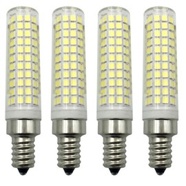 15W E12 LED Light Bulb Warm White 3000K, 136 LEDs 2835 SMD, Dimmable, 150W Halogen Equivalent, AC110V, E12 Base for Home Lighting, E12 LED Corn Light Bulbs, Pack of 4