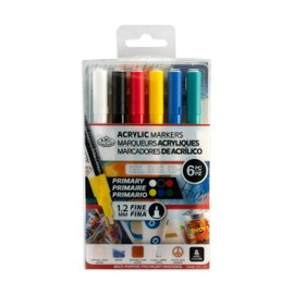 Royal & Langnickel 6 x Acrylic Paint Markers 1.2mm Primary Colours