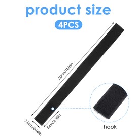 Apausvcm 4Pcs Boot Straps for Cowboy Boots, Black Blousers Military Ankle Strap Elastic Boot Snake Boot Straps with Hook and Loop for Gardening Hiking Cycling Fishing Running Hunting