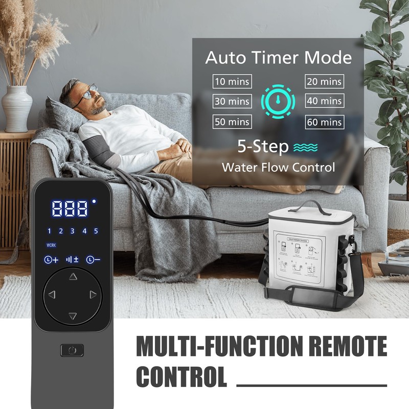 NOVARHOME Cold Therapy Machine with Timer, Portable Ice Machine for