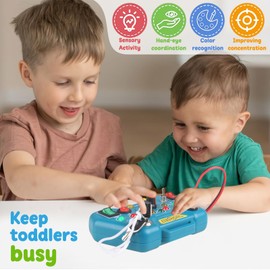 susierwey Toddler Montessori Toys Busy Board for Boys Girls 1 2 3 4 One Year Old- Baby Sensory Activity Educational Learning Toys - Christmas Birthday Gifts for 6 12 18 Months-Travel Toys