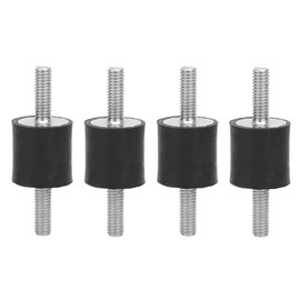 4pcs M6 Anti-Vibration Rubber Isolator Mounts with 2 Threaded Studs Shock Absorber Double Ends Screw Vibration Damping Mounts Silent Block Damper Car Boat Bobbins(VV20*20 M6*18)