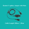 daily headset Y Splitter Adapter Training Cord with Mute Microphone