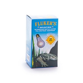 Fluker's Incandescent Reptile Lighting, Full Spectrum Daylight Bulb for Reptiles, Made with Neodymium, Provides Infrared Light, 60-Watt