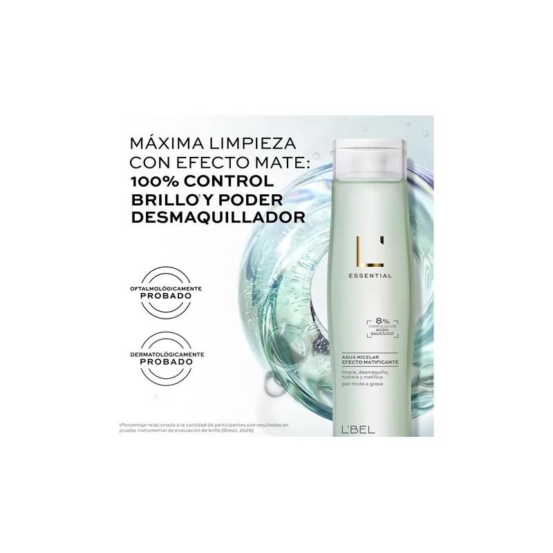 Agua Micelar L'bel Matificante Essential 180 Ml