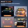 Nilight 32LED Amber Emergency Dash Strobe Lights with Controller Suction