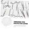 VICASKY 200pcs Tweezers Non- Elbow Clip Replacement Cover Brow Tweezers