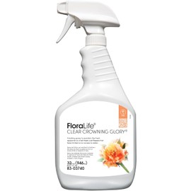 FloraLife Clear Crowning Glory - Liquid Shield Finishing Spray for Fresh-Cut Flowers - 32fl oz