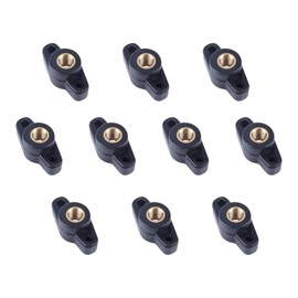 10PCS 1/4" Wing Knobs Through Hole T Knobs Hand Screw Nut T-Plastic Handle Nut,Thumb Screw Threaded Knobs for T Track Accessories, Feather Boards, Woodworking Jigs and Fixtures,1/4-20 Threaded Knob
