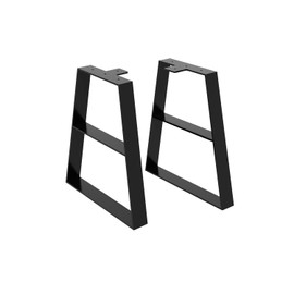 Orgerphy 12” Black Trapezoid Metal Bench Legs (2PCS) | Heavy Duty Furniture Legs for Bench| Mertal Table Legs| Screws and 4pcs Rubber Floor Protectors | Mid Century Modern Desk Legs Furniture Legs