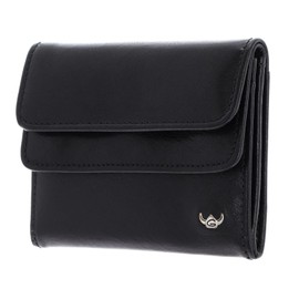 Golden Head Colorado RFID Protect Billfold Coin Wallet with Flap Black, black, Standard size, RFID