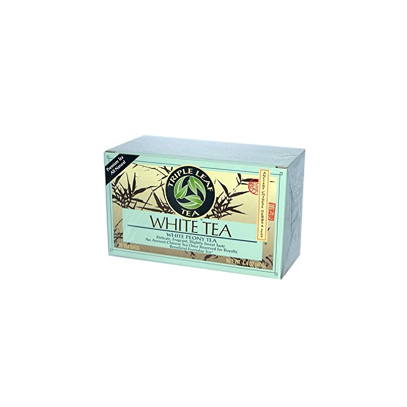 Triple Leaf Tea White Tea, 20 Tea Bags, 1.34 oz