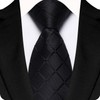 L04AYABY Men Ties for Men Necktie Black Plaid Men's Check