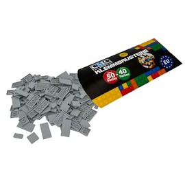 90 Clamping Blocks Tiles Building Blocks 1 x 2 2 x 2 2 x 4 Nubs Compatible Free Choice 34 Colours (411 - Light Grey)