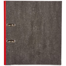 Leitz Centra 220123 A4 Standard Binder with Coloured Spine and Slits, Red Spine