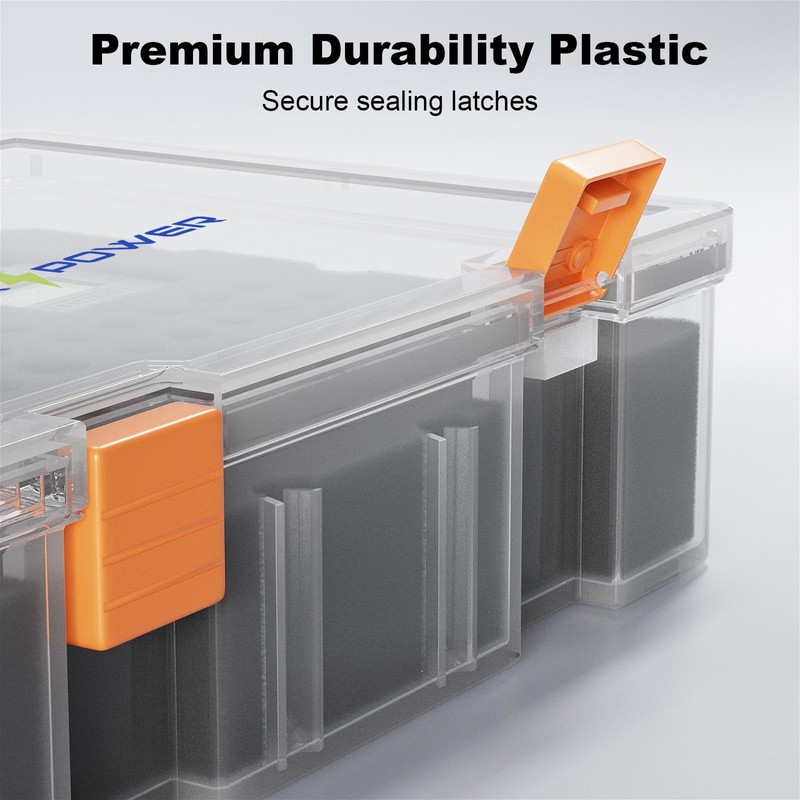 Blinkspower™ Battery Organizer Storage Case, Battery Box Holds 64 AA,