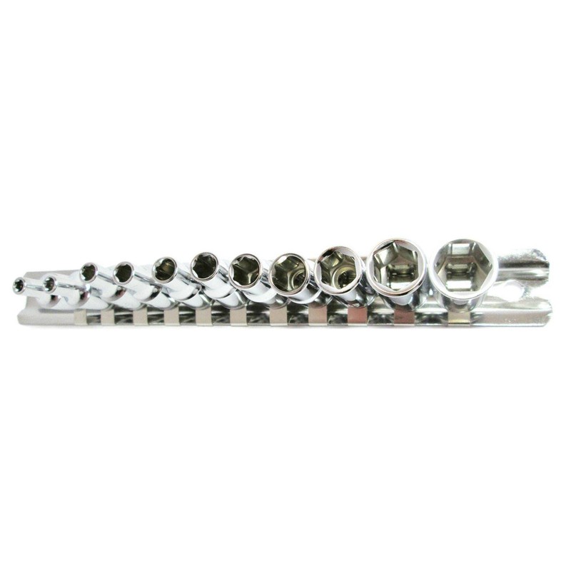 Daptez ® 11pc 1/4" Shallow Drive Socket Set Chrome Vanadium