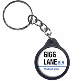 Ozorath Gigg Lane BL9 Bury Road Sign Keyring Keychain Key Ring Chain With Trolley Coin
