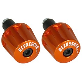 Paar orangefarbene Gegengewichte für Lenker mit Innenloch von 12 mm bis 20 mm für Mv Agusta Brutale 750 von 2003 bis 2005 (CC 750)