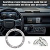 Kewucn Bling Crystal Double Rhinestone Car Engine Start Decoration Ring,