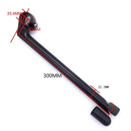 catazer Bike Stem 22.2mm*25.4mm Aluminum Alloy Gooseneck Shape 40mm Fix Gear Bike Stem (Black,40mm*300mm)