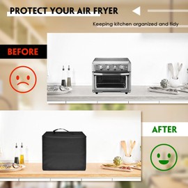 Heat-Resistant Nylon Waterproof Dust Cover for TOA-60 Convection Toaster Oven Airfryer, for Instant Pot Duo Crisp 11-in-1 Air Fryer, Electric Pressure Cooker 6 Quar (16.53X16.53X14.96 IN)