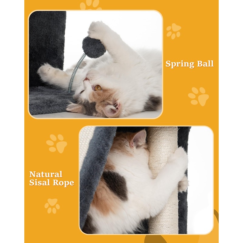 Aechonow 14‘’ Cat Tree Tower with Scratching Post, 20 *
