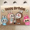Happy Birthday Backdrop Birthday Wall Decorations for Lapupu Party Supplies