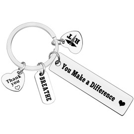 Xiahuyu Respiratory Therapist Gift Respiratory Therapist Keychain You Make A Difference Keychain Respiratory Therapist Appreciation Gift RT Graduation Gift RT Student Gift RT Week Gift