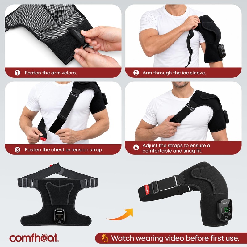 Graphene Shoulder Heating Pad with Vibration Massage Deeper Relief